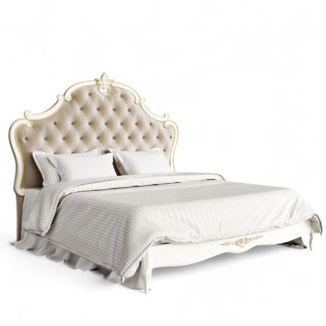 Кровать с мягким изголовьем 180*200 R538-K02-G-B01 Романтик Голд