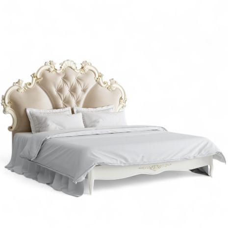 Кровать с мягким изголовьем 180*200 R568-K02-G-B01 Романтик Голд