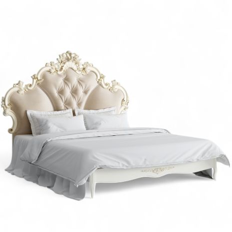 Кровать с мягким изголовьем 180*200 R568D-K02-G-B01 Романтик Голд