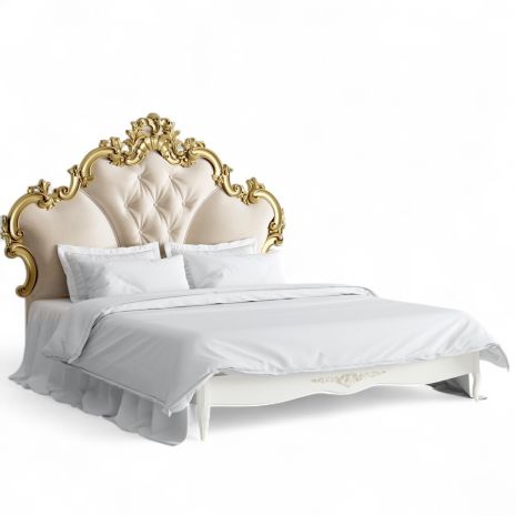 Кровать с мягким изголовьем 180*200 R568D-K02-GG-B01 Романтик Голд