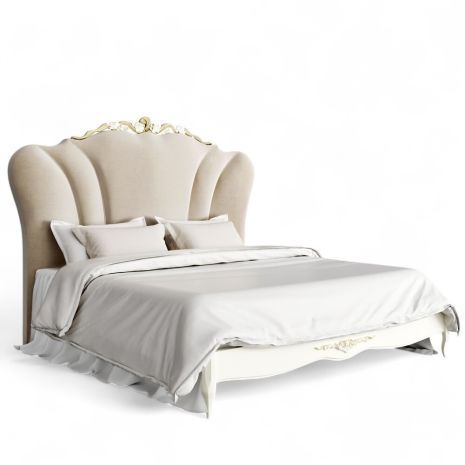 Кровать с мягким изголовьем 180*200 R618D-K02-G-B01 Романтик Голд