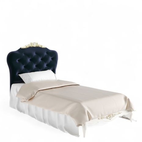 Кровать с мягким изголовьем 90*190 A509D-K02-G-B18 Ательер Голд