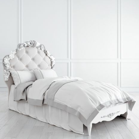 Кровать с мягким изголовьем 90*190 S409-K00-S-B07 Silvery Rome