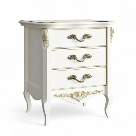 Прикроватная тумба 3 ящика APg117-K02-G Ательер Голд