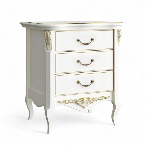 Прикроватная тумба 3 ящика R117g Романтик Голд