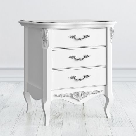 Прикроватная тумба 3 ящика S117-K00-S Silvery Rome