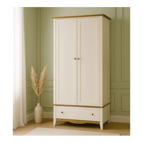 Шкаф 21 Пенни комбинированный белый воск/антик 24