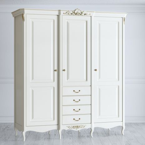 Шкаф 3 двери R623E-K02-G Romantic Gold