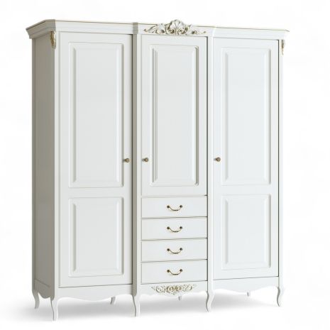 Шкаф 3 двери R623E-K02-G Романтик Голд