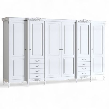 Шкаф 6 дверей S626E-K00-S Сильвери Роум