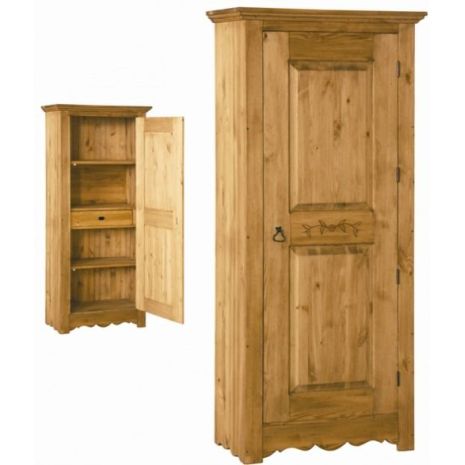 Шкаф для белья ВО 194 SC с резьбой на двери