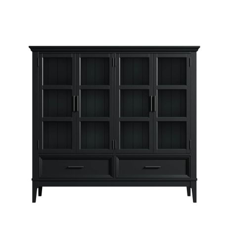 Шкаф для посуды Квадро-С 42 (Чёрный)