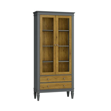 Шкаф для посуды Ольса-С 202 серый 7042/антик 24