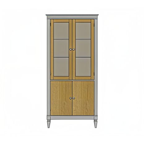 Шкаф для посуды Ольса-С 220 белый лак