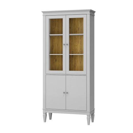 Шкаф для посуды Ольса-С 220 белый лак