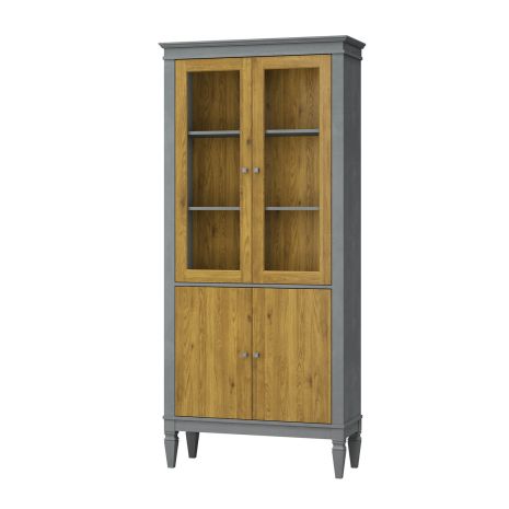 Шкаф для посуды Ольса-С 220 серый 7042-антик 24