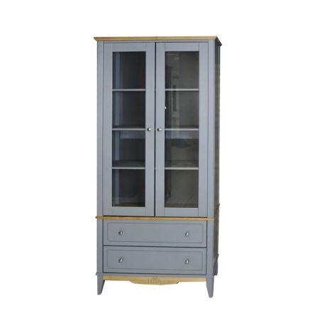 Шкаф Пенни для посуды 22 серый 7046/антик 24