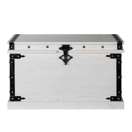 Сундук Викинг (с прямой крышкой) (белый)