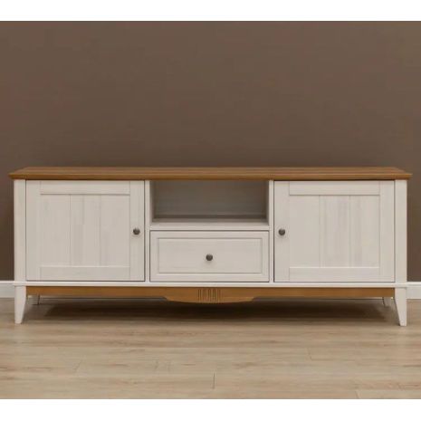 Тумба NN ТВ 1600 Пенни (Белый воск / Антик 24)