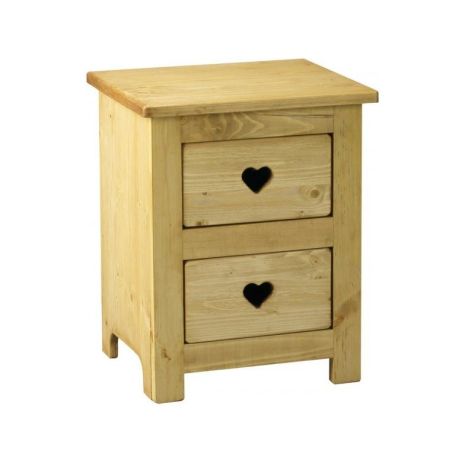 Тумба прикроватная 2 ящика с сердцем CHEVET 2T COEUR