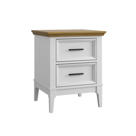 Тумба прикроватная «Квадро-С» 02 (Белый лак-Антик 24)