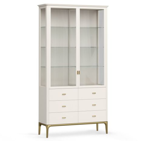 Витрина стеклянная большая Альтэ Pr114DP-gold ПРИМО Голд
