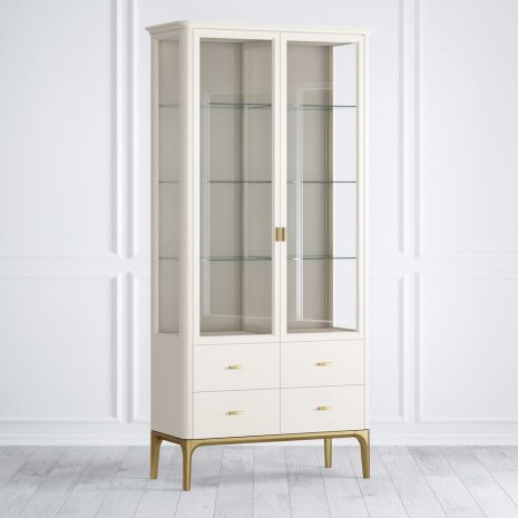 Витрина стеклянная большая Pr094CP-gold Primo gold