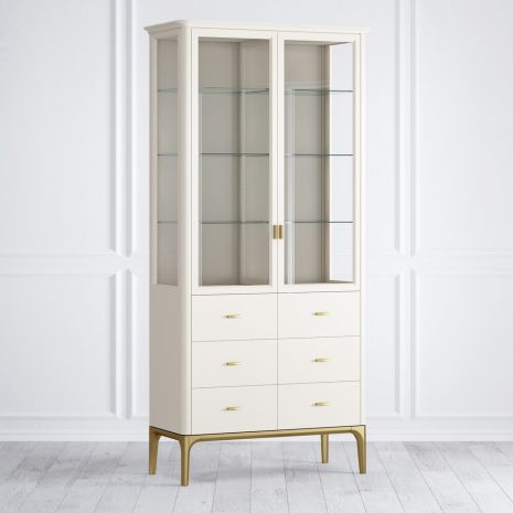 Витрина стеклянная большая Pr094DP-gold Primo gold