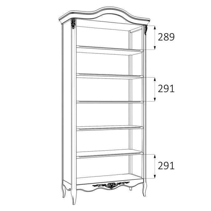 Фото Книжный шкаф G137H-K02-G Голден Роуз