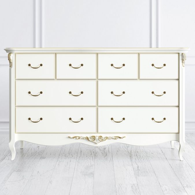 Фото Комод широкий 8 ящиков R134g Romantic Gold