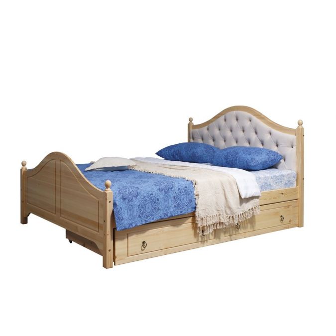 Кровать Кая 2 (мягкая) с ящиками 140