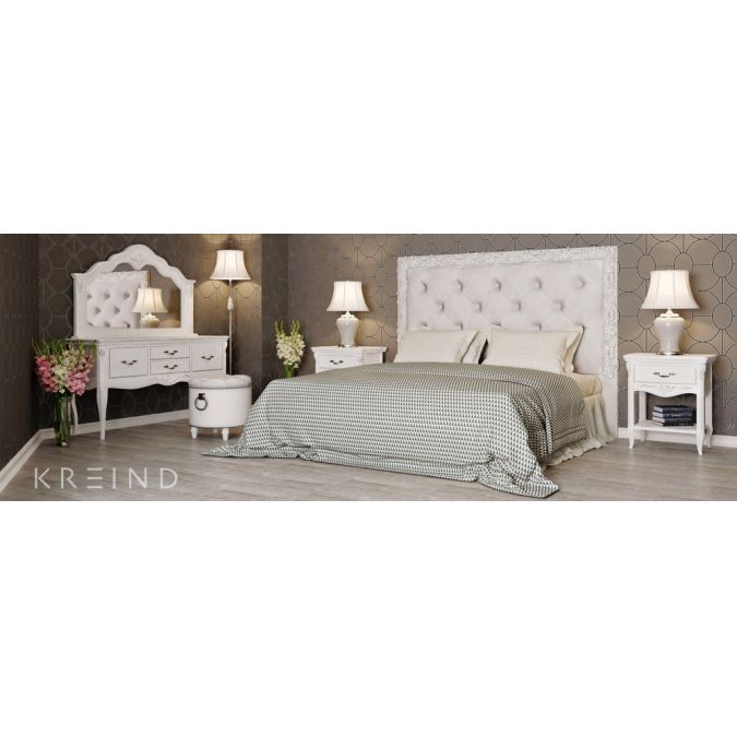 Фото Кровать с мягким изголовьем 180*200 S218D-K00-S-B07 Silvery Rome