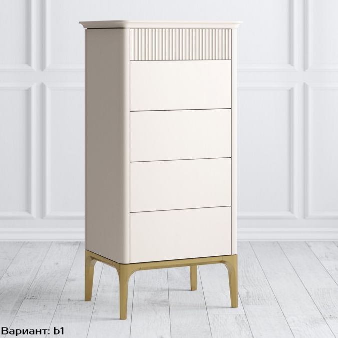 Фото Комод узкий 5 ящиков Pr063AT-gold Primo gold