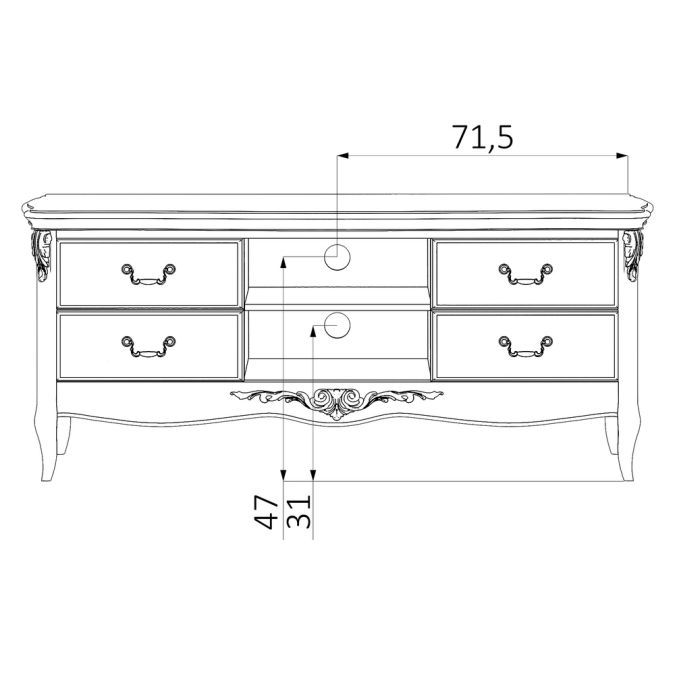 Фото Тумба ТВ APg116-K02-G Atelier Gold
