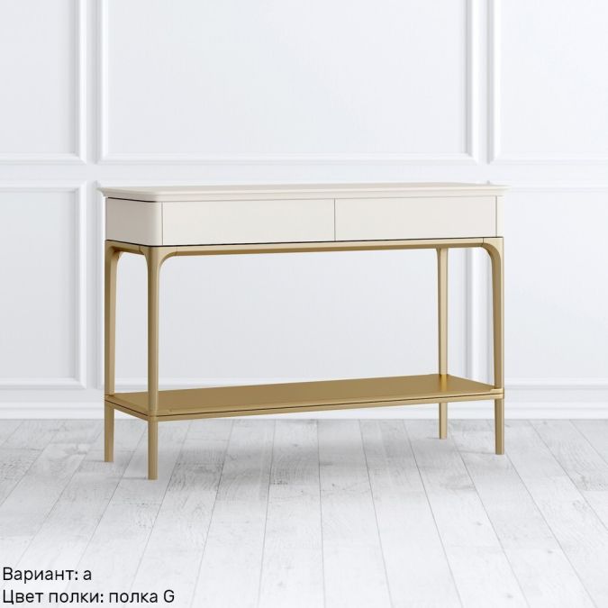 Фото Консоль с полкой Pr004AT-gold Primo gold