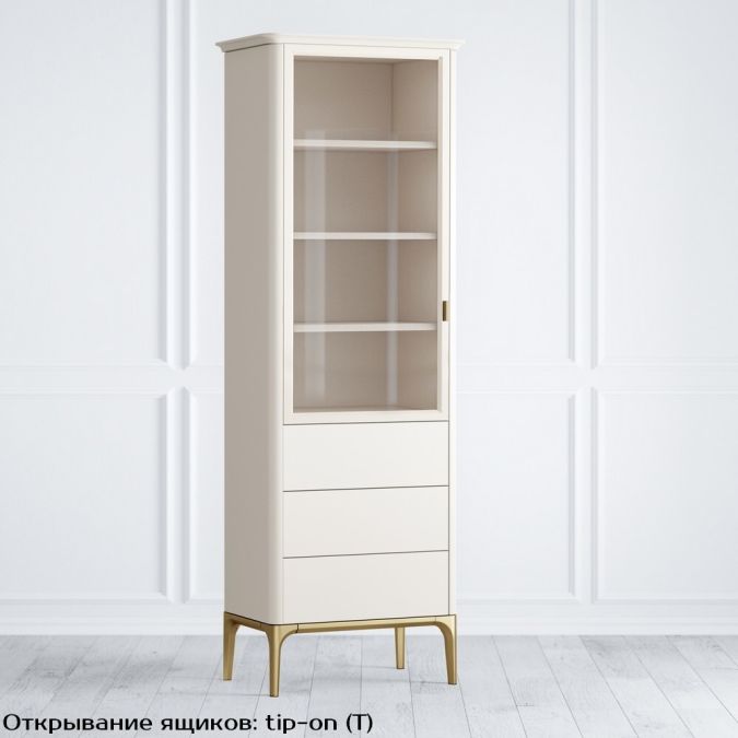 Фото Шкаф книжный малый 3 ящика L Pr029LD-gold Primo gold