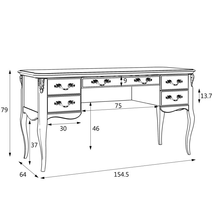 Фото Кабинетный стол широкий APs111L.1S-K04-S Atelier Home