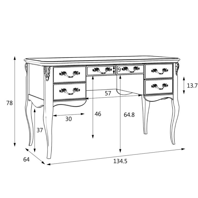Фото Кабинетный стол пристенный APs111M.2S-K04-S Atelier Home