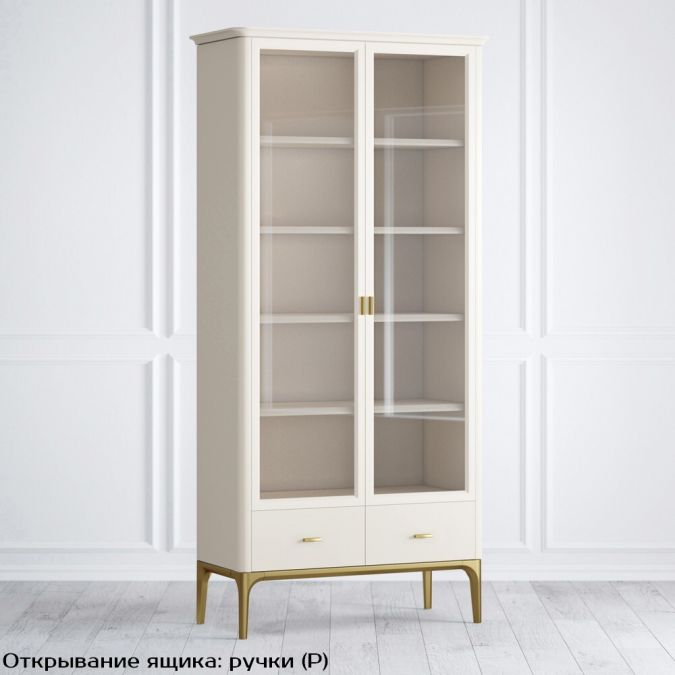 Фото Шкаф книжный 2 ящика Pr082B-gold Primo gold