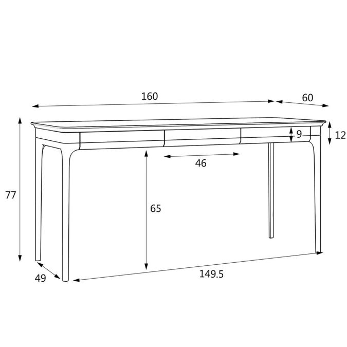 Фото Стол письменный большой Pr010A-gold Primo gold