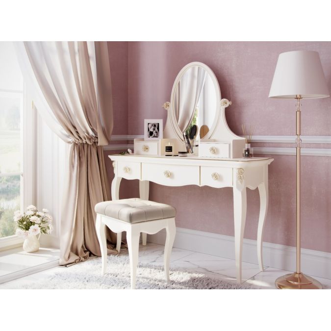 Фото Зеркало макияжное R153-K02-G Romantic Gold