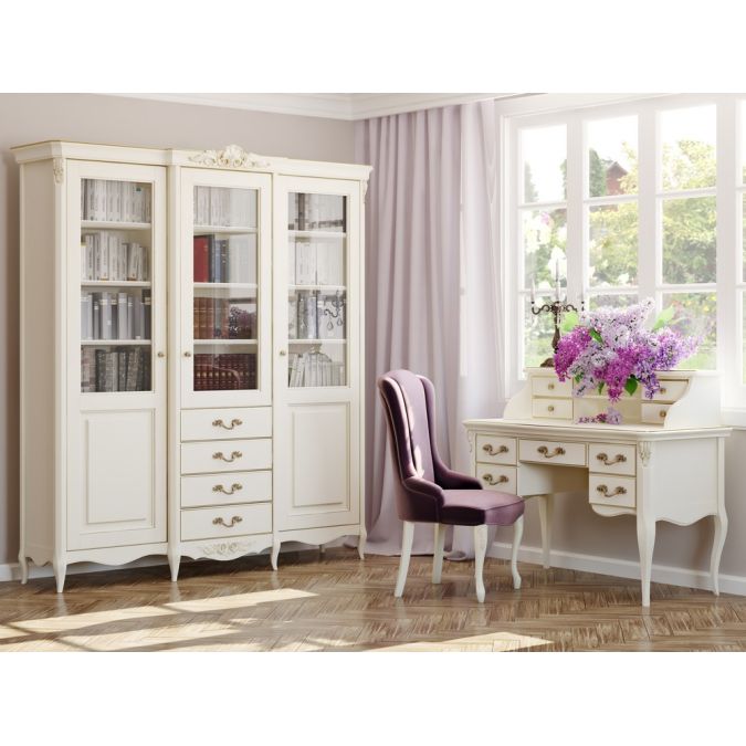 Фото Библиотека 3 двери с ящиками APg183E-K02-G Atelier Gold