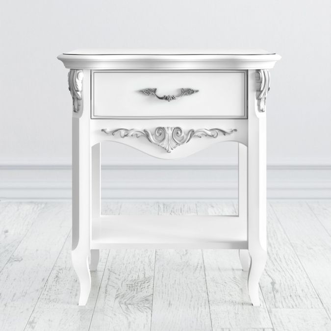 Фото Прикроватная тумба 1 ящик S149-K00-S Silvery Rome