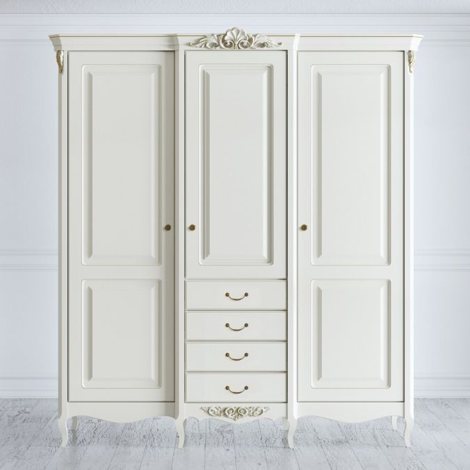 Фото Шкаф 3 двери R623E-K02-G Romantic Gold