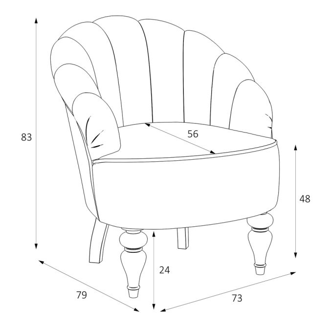 Фото Кресло Шелли M15-B-B15