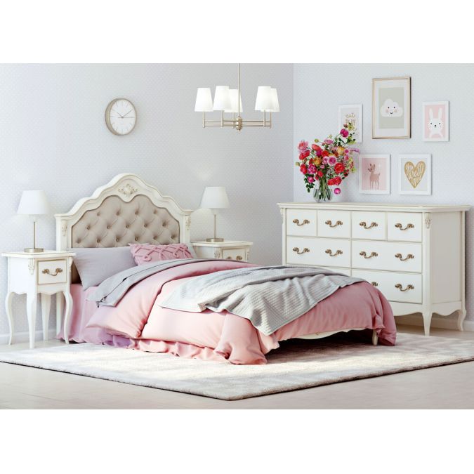 Фото Кровать с мягким изголовьем 120*200 R312-K02-B01 Romantic