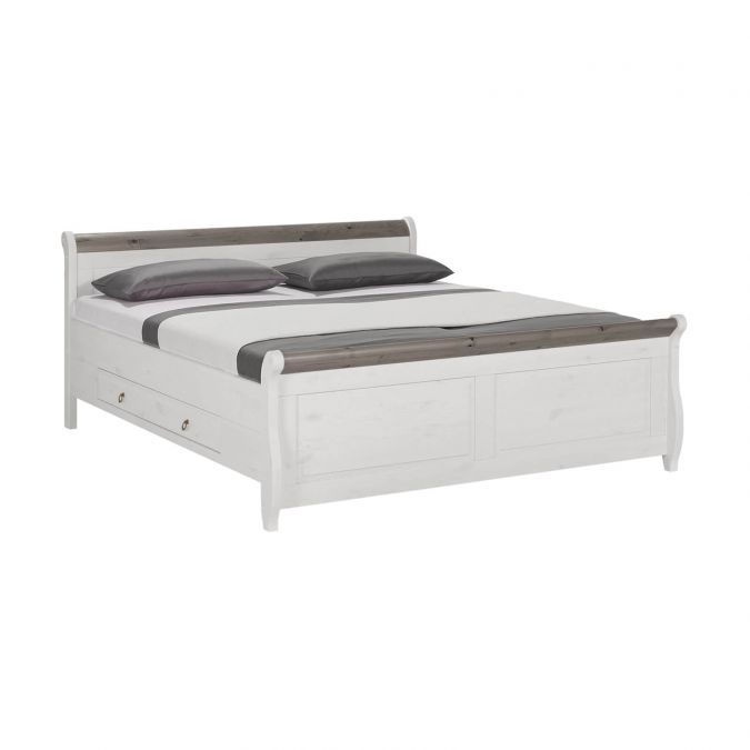 Кровать Мальта с ящиками 180х200 (серый)
