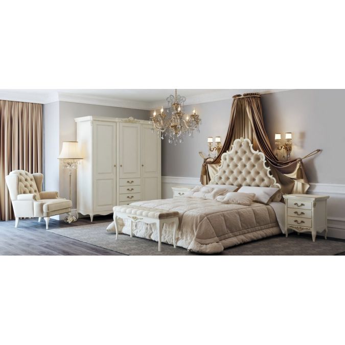 Фото Кровать с мягким изголовьем 180*200 A428Z-K02-G-B01 Atelier Gold