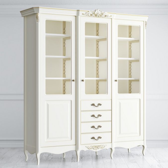 Фото Библиотека 3 двери с ящиками APg183E-K02-G Atelier Gold