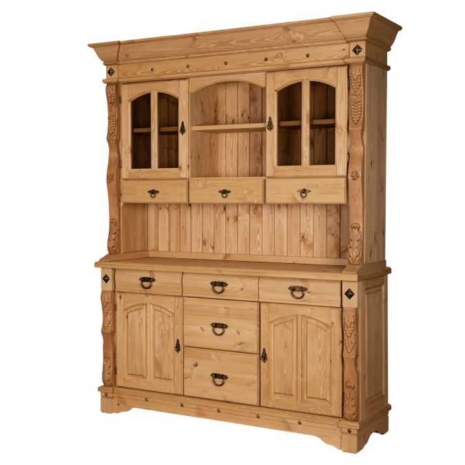 Фото Буфет Викинг GL-05/1 с ящиками из массива сосны (мед)